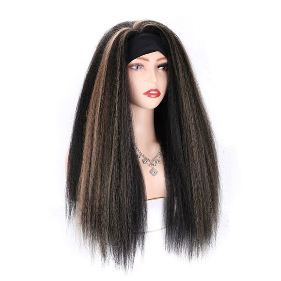 Synthetic Headband Wig Wave Headband Wig for Black Women Synthetic 24inch Natura - Picture 3 of 5